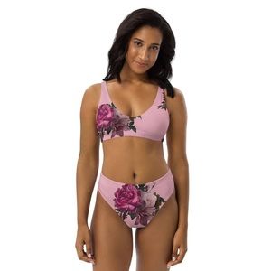 Brand New with tag. Recycled English Rose High. waisted two-piece suit by FABA